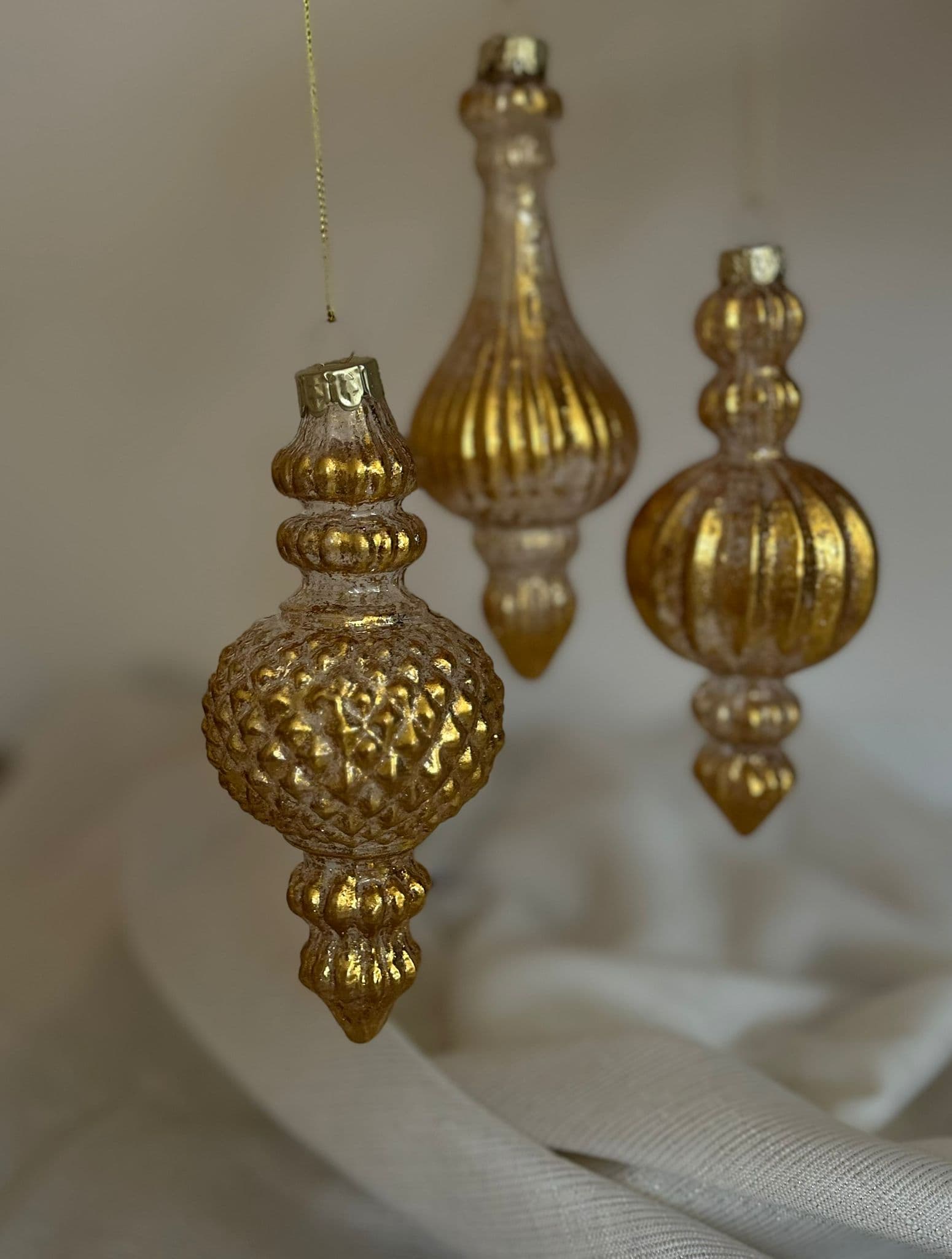 Zestaw 3 postarzanych bombek