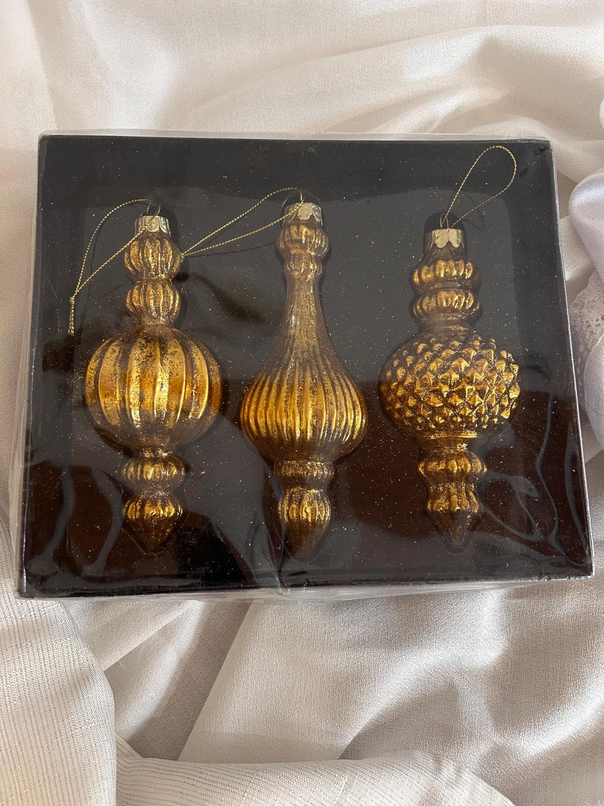 Zestaw 3 postarzanych bombek