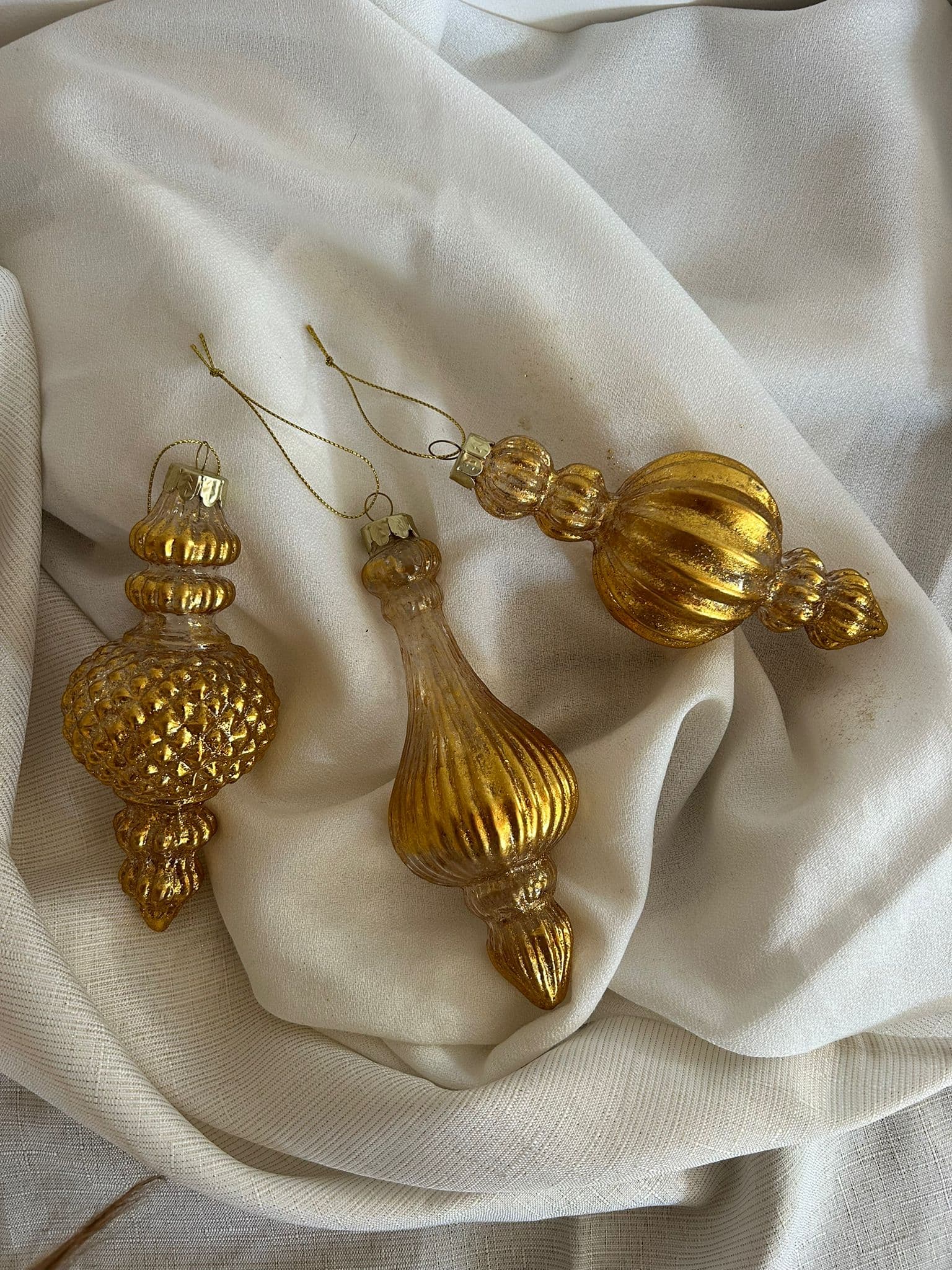 Zestaw 3 postarzanych bombek