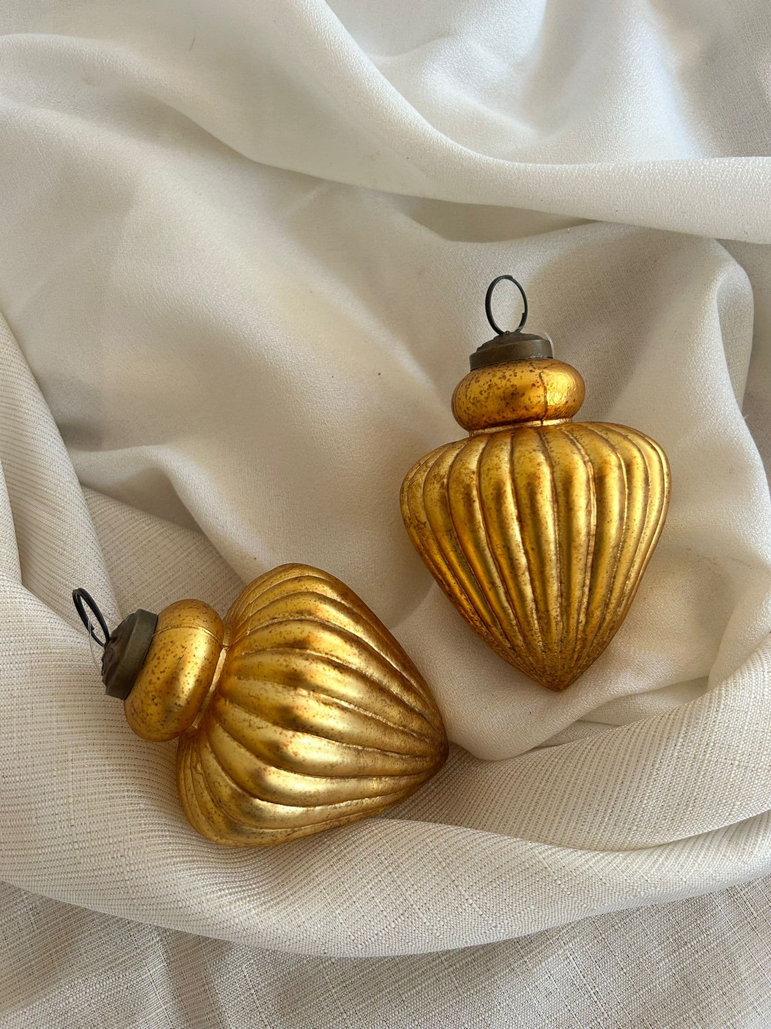 Zestaw bombek retro złoty barok